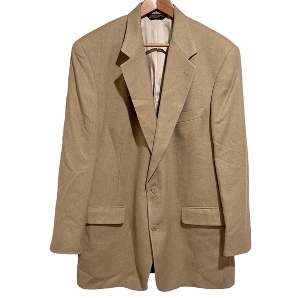 Brooks Brothers Other - Brooks Brothers Mens Tan  Silk Blend Blazer Lightweight Double Button sz L